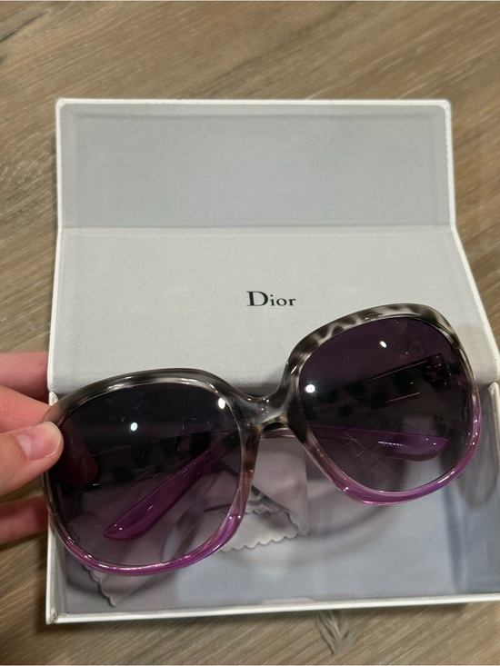 Dior Accessories - Vintage Dior Oversized Purple Gradient Sunglasses with Tortoiseshell Accents